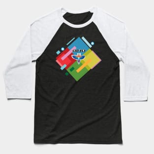 Flying Cat - Zine Culture Baseball T-Shirt